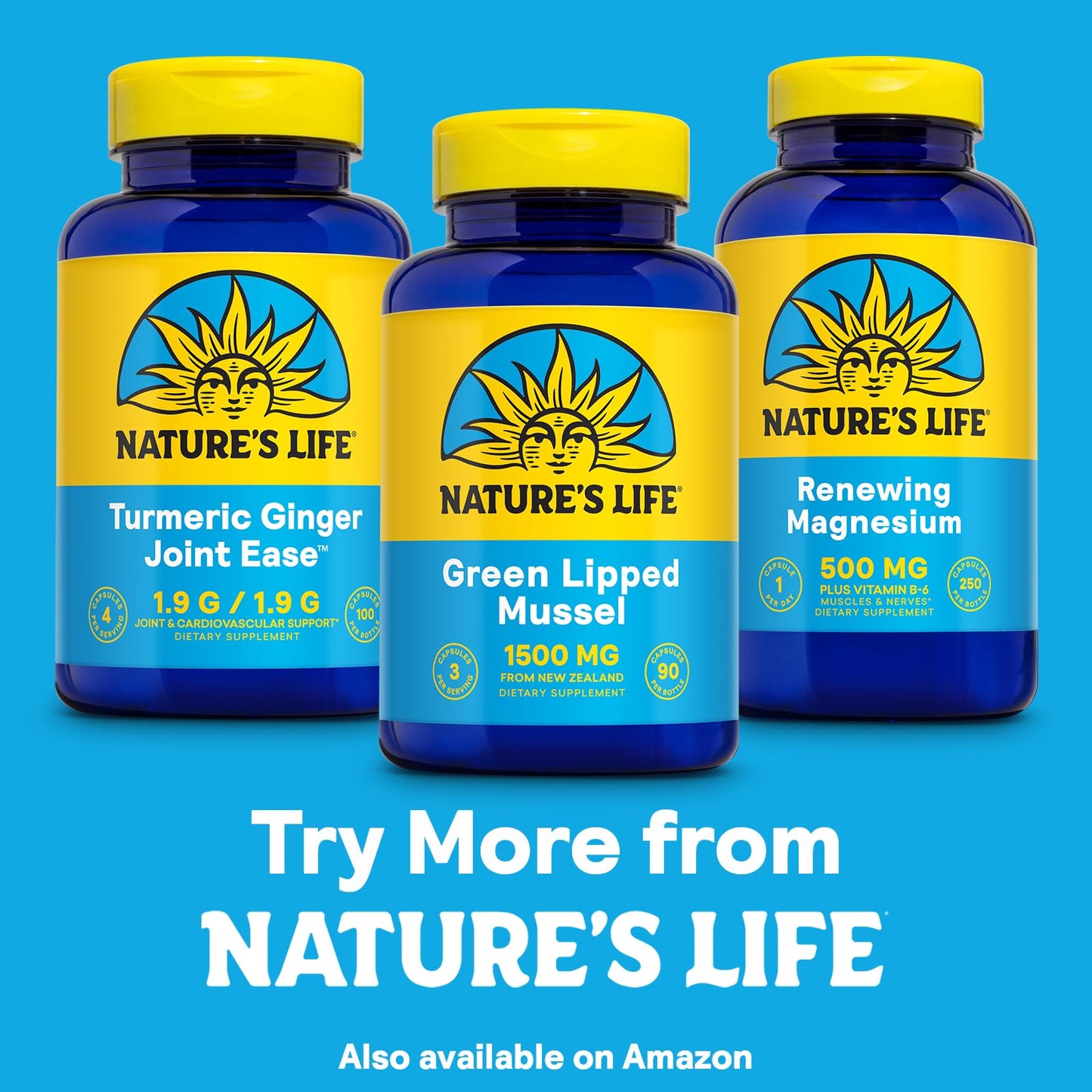Nature's Life Green Lipped Mussel 1500 mg โ NZ Omega-3 Joint & Immune Support | 90 Capsules, 30 Servings