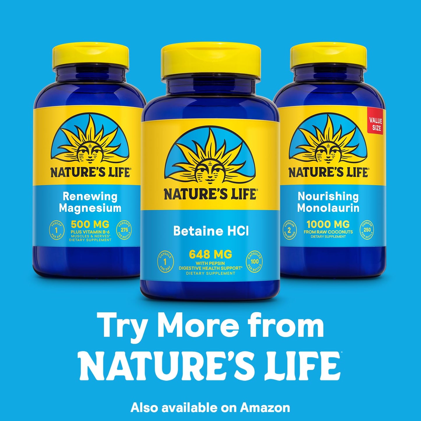 NATURE'S LIFE Betaine HCl with Pepsin โ Digestive Health Formula, 100 Servings