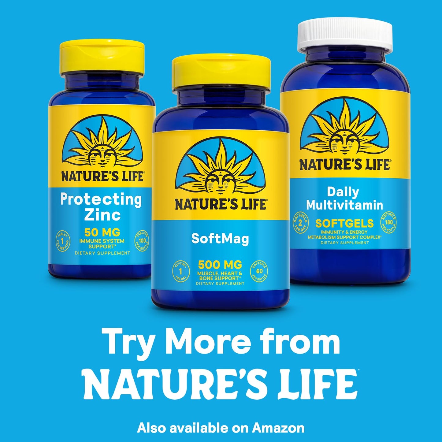 Nature's Life SoftMag 500 mg โ Magnesium Complex (2-Pack) | Bone, Muscle & Heart Health