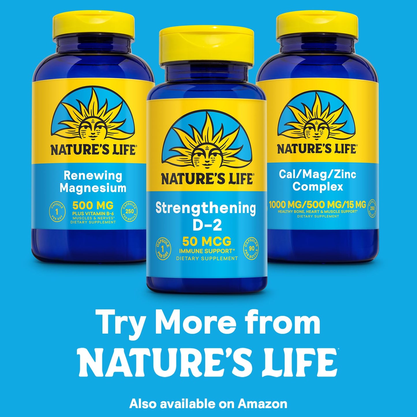 Nature's Life Vitamin D2 2000 IU โ Immune Support & Bone Health (60-Day Guarantee, 90 Veg Caps)