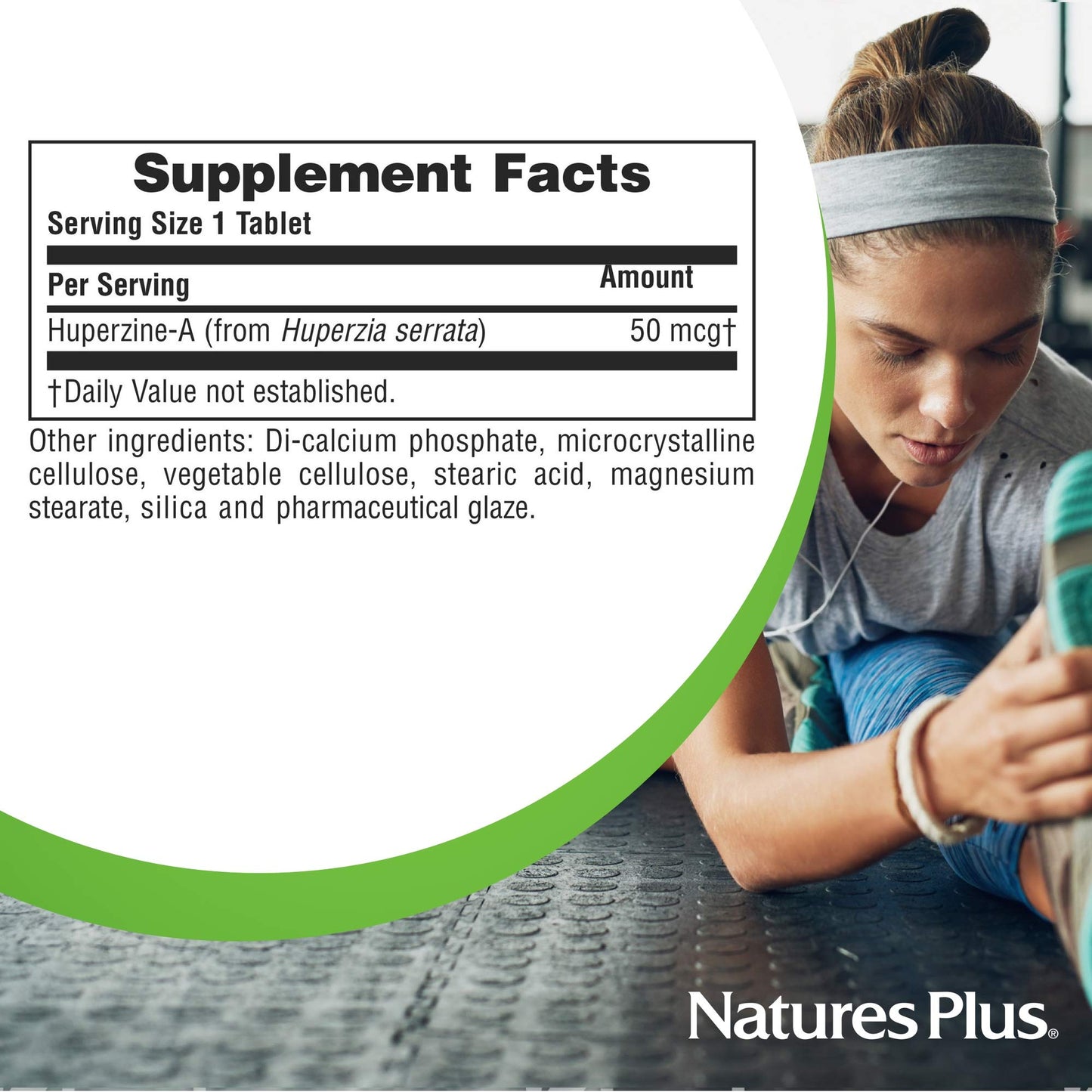 Natures Plus Huperzine Rx-Brain โ 50 mcg, 30 Vegetarian Tablets for Brain Support