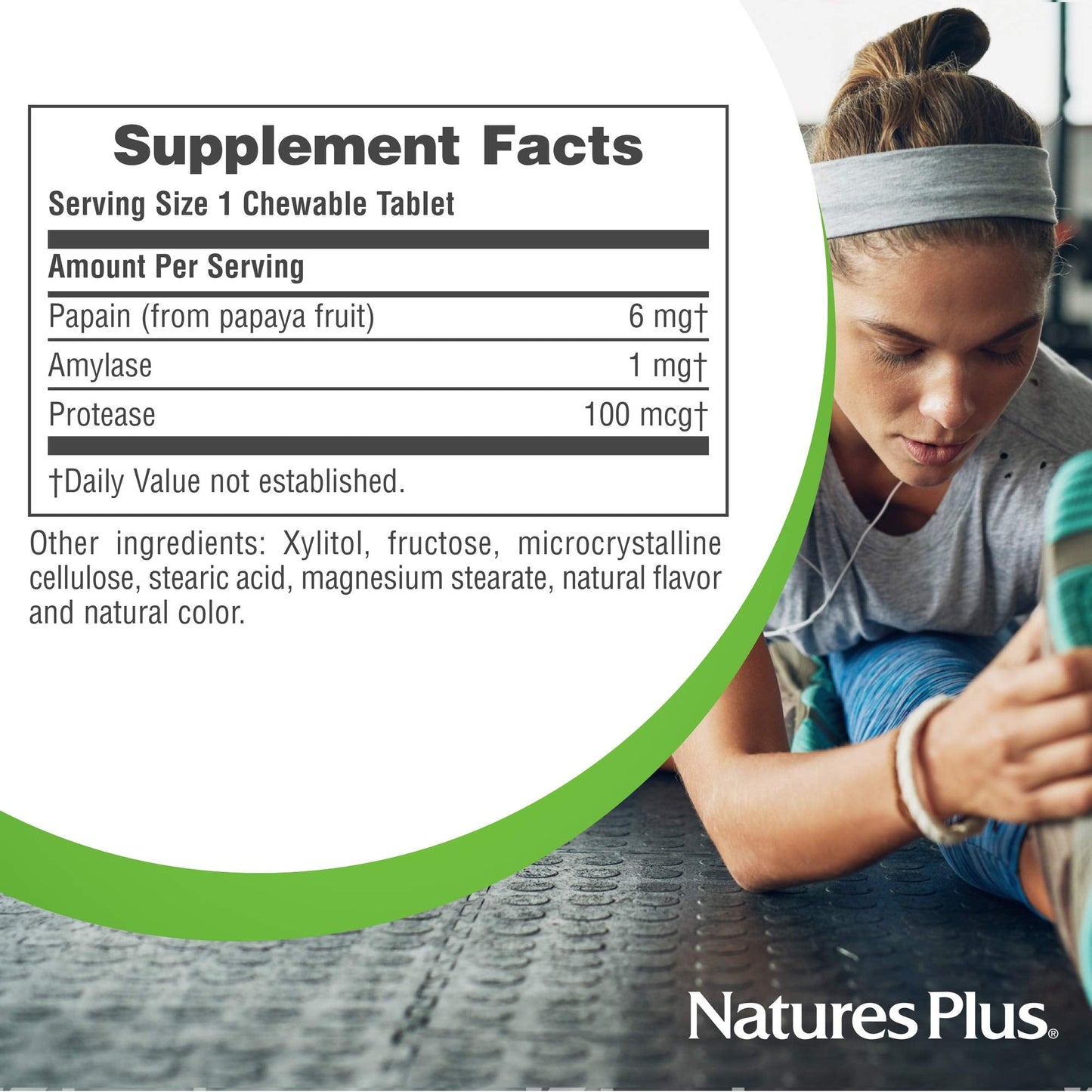 Natures Plus Papaya Enzyme โ 6 mg Papain, Amylase & Protease | 360 Chewable Tablets