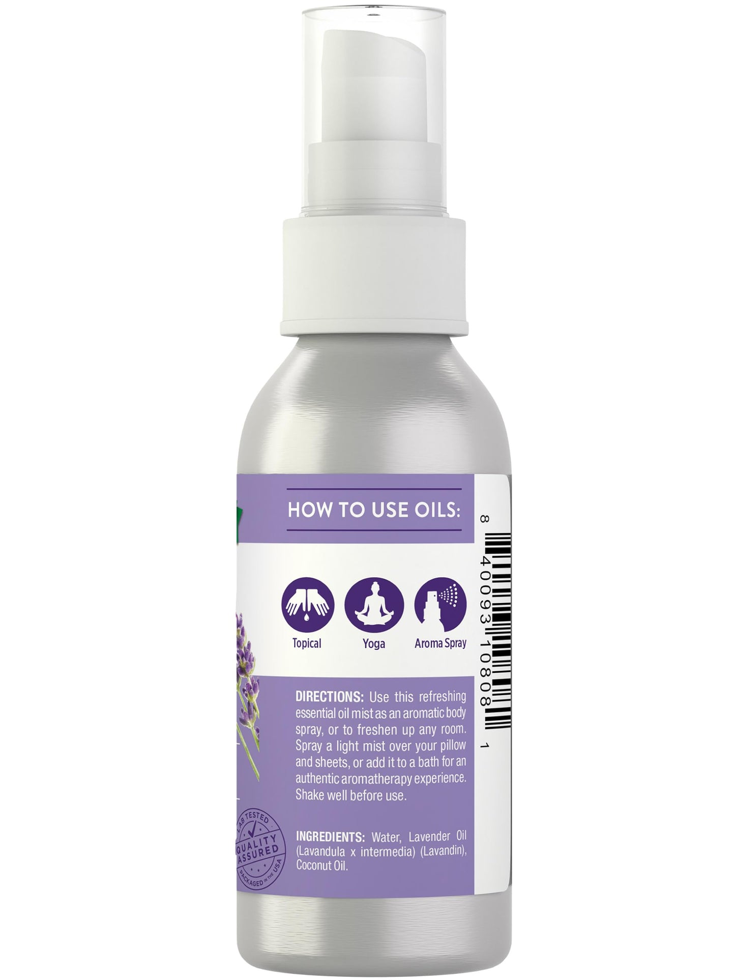 Nature's Truth Lavender Essential Oil Spray 2.4 fl oz โ Room Aroma Mist