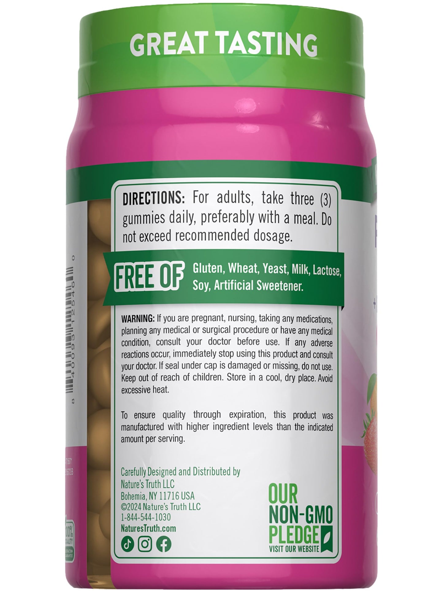 Nature's Truth Prenatal Gummies โ DHA & Folic Acid, 60 Count, Fruit Flavor, Gluten Free