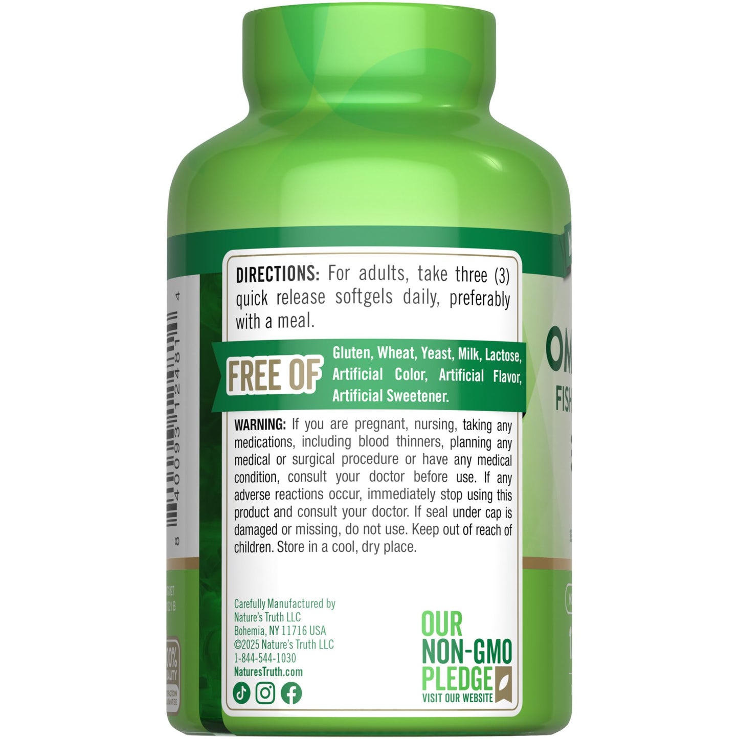 Nature's Truth Omega 3-6-9 Softgels β Triple Strength 3600 mg | Pack of 2