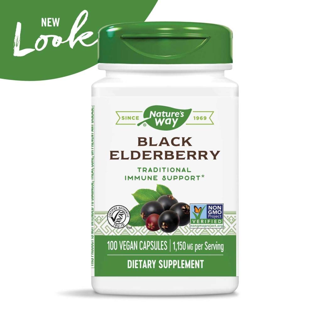 Nature's Way Elderberry 100 Caps Pack of 2 โ Immune Support