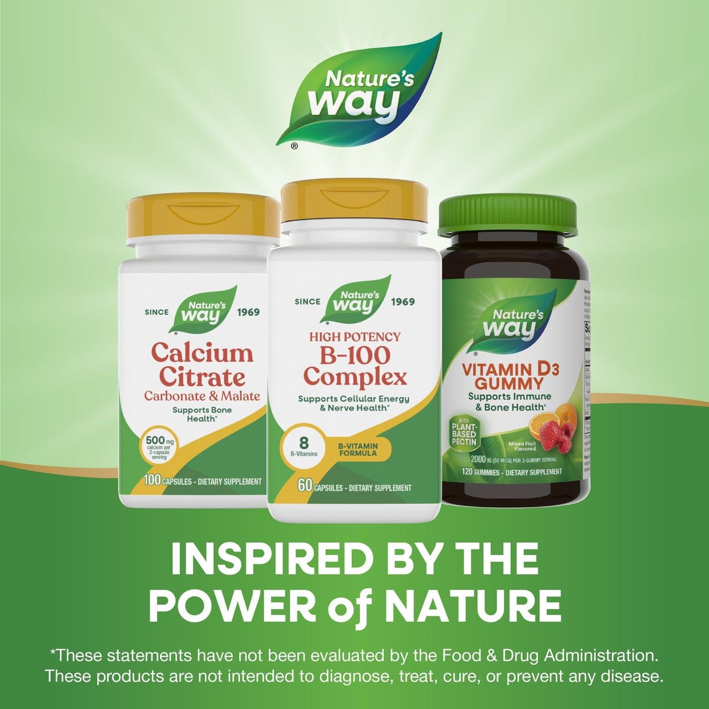 Nature's Way B-100 Complex โ Supports Cellular Energy & Nerve Health, 8 B-Vitamins, 60 Capsules