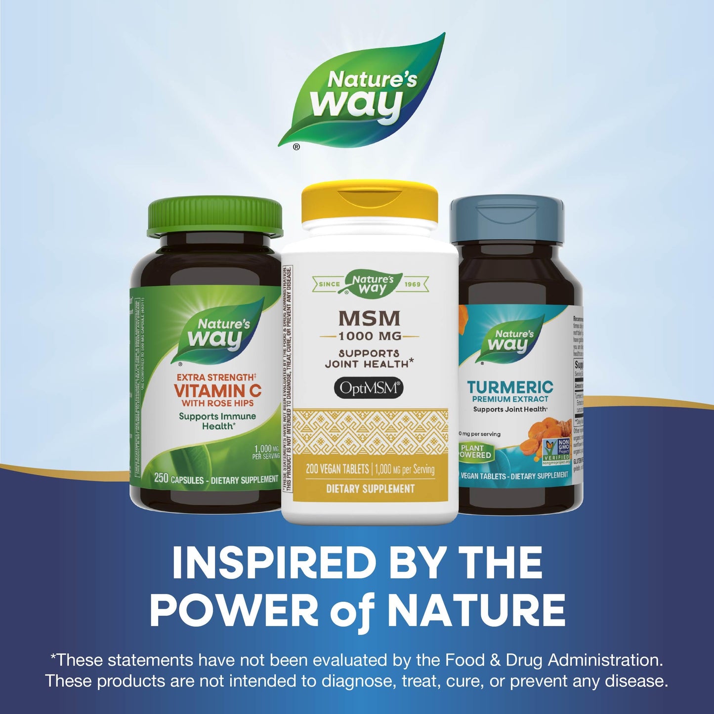 Nature's Way MSM 1000 mg โ Joint Health Supplement* (Gluten-Free & Vegan) | 200 Tablets Pack of 2