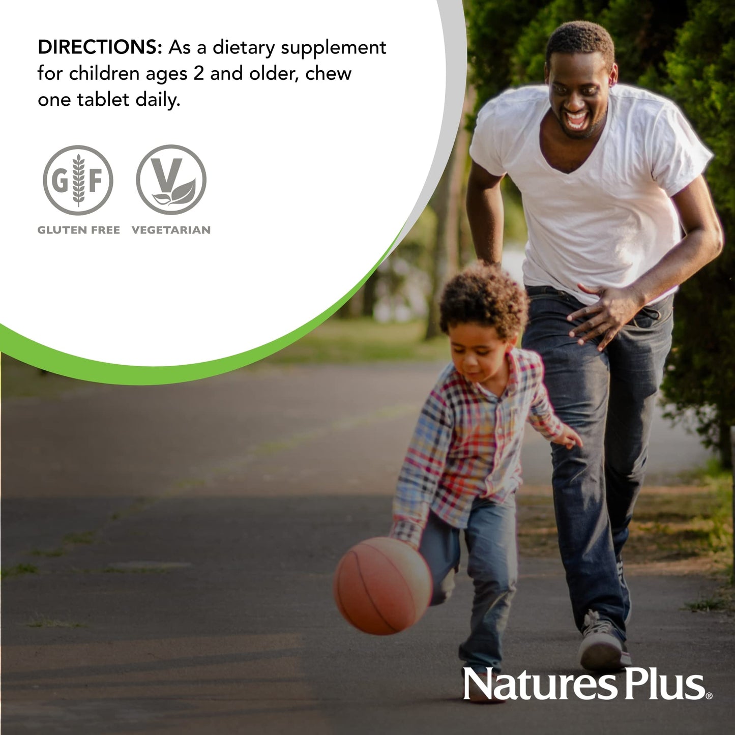 NaturesPlus Animal Parade Vitamin D3 Kids Chewables | Black Cherry Flavor, 90 Tablets โ Gluten Free, Vegetarian