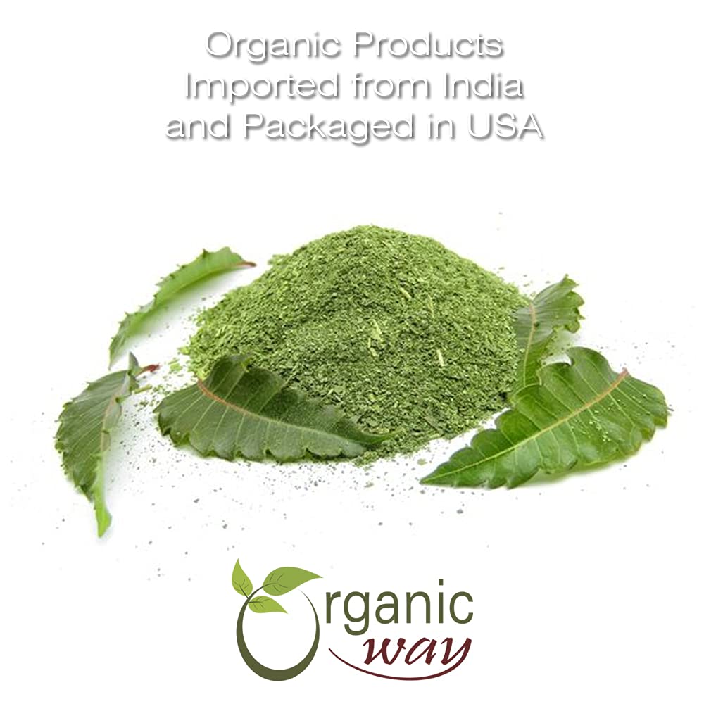 ORGANIC WAY Neem Leaf Powder โ Organic & Kosher Certified | Non-GMO & Gluten Free | USDA Certified | Origin India | 8 oz