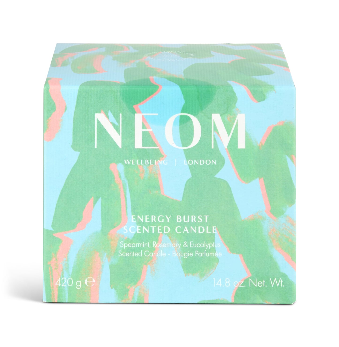 NEOM Energy Burst Candle 420g β 3 Wick, Spearmint Rosemary & Eucalyptus | Hand Finished