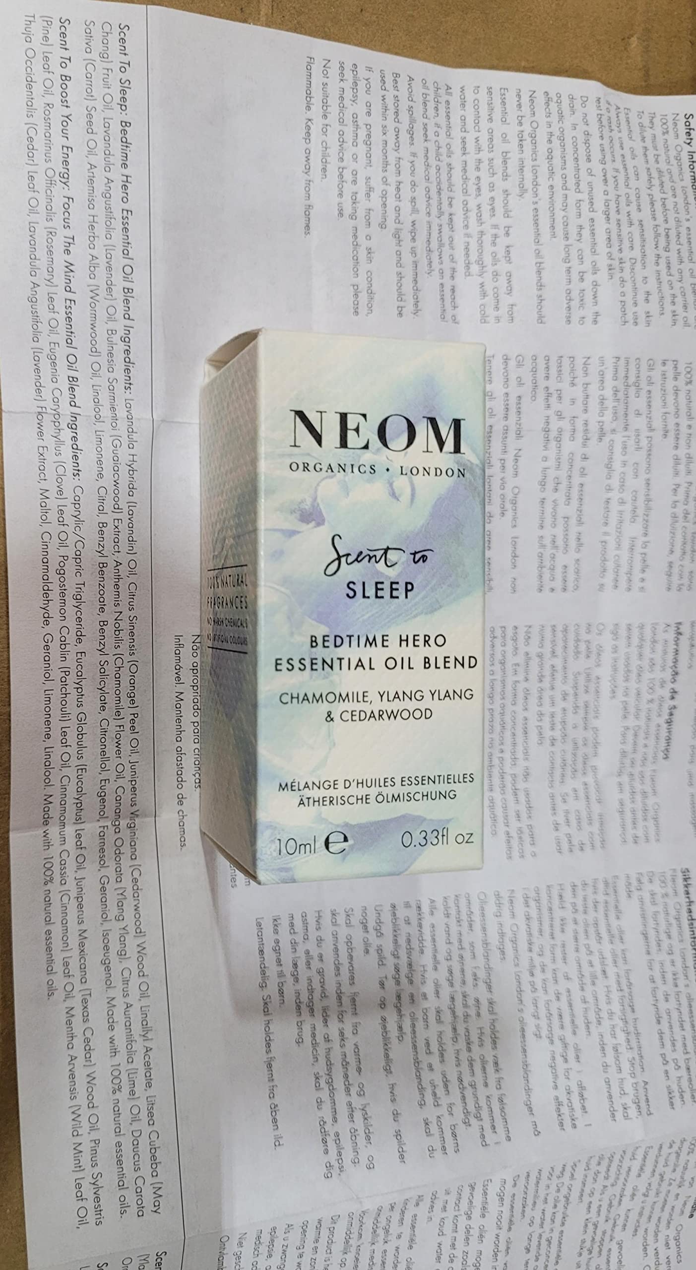 NEOM Essential Oil Blend 10ml โ Chamomile, Ylang Ylang & Cedarwood