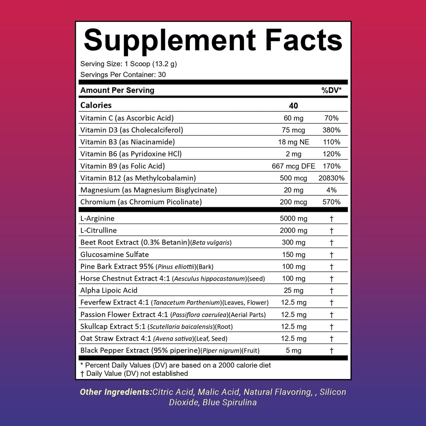 Blood Flow Super Formula Neuropathy Drink Powder by Nerve Spa โ L-Arginine & L-Citrulline, 444g/30 Servings