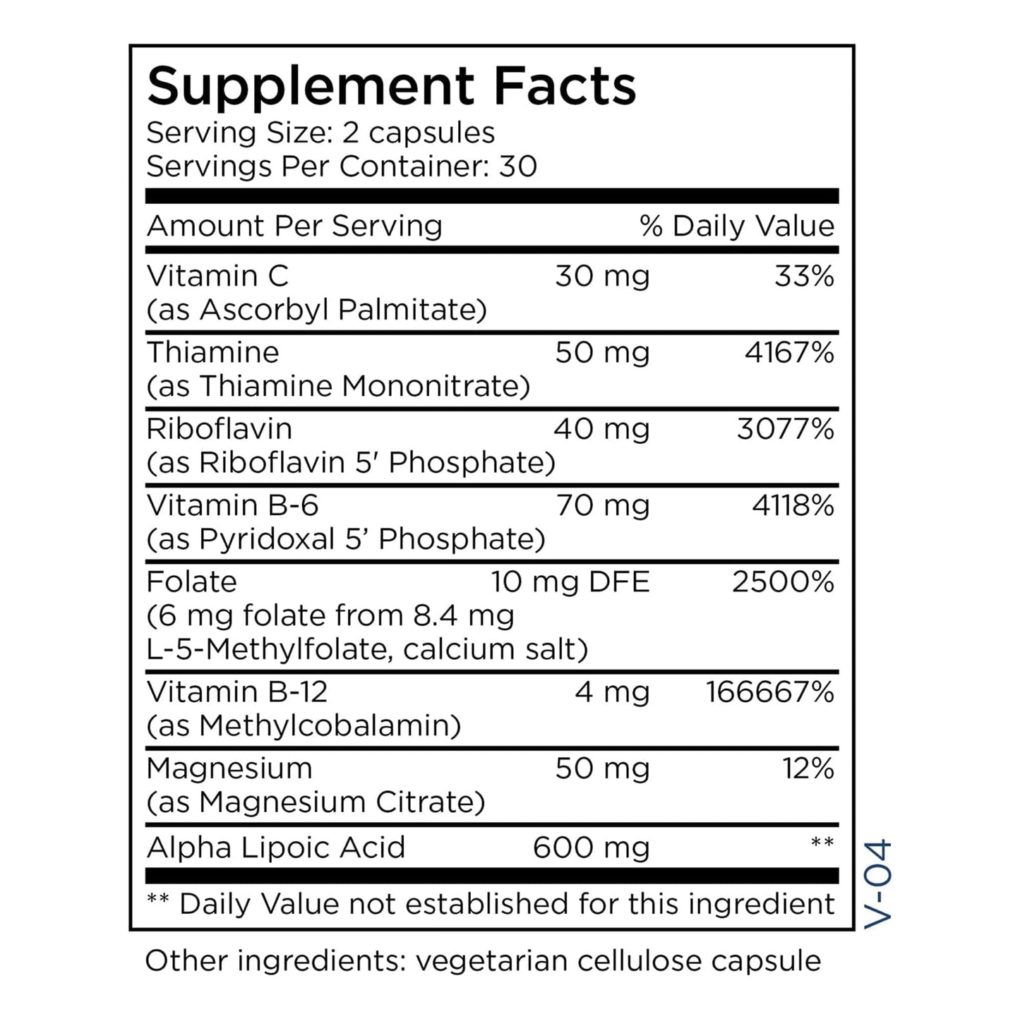 NERVEsustain Peripheral Nerve Support โ B Vitamins, Methyl B12 & Folate (30 capsules)
