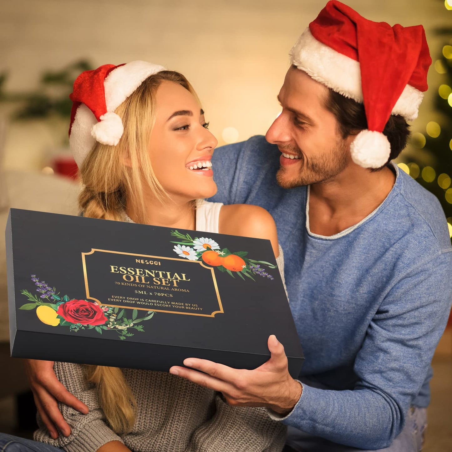 NESCCI 70 Essential Oils Gift Set for Diffusers, Candles & DIY Soaps โ Halloween & Christmas