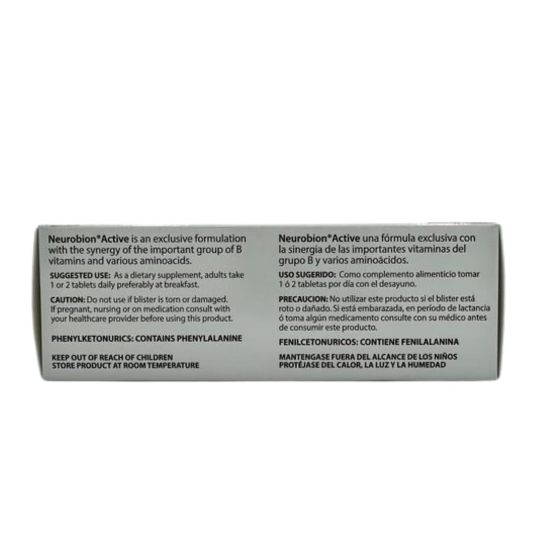 Neurobion Active 30 Tablets โ Multivitamin with B Vitamins & L-Glutamic Acid (1 Count)