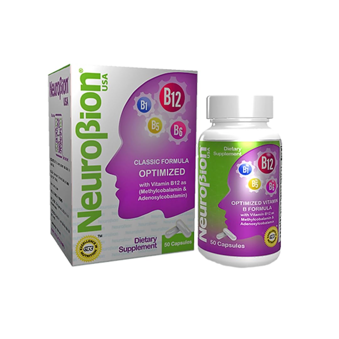 Neurobion Optimized Classic Formula B12 Methylcobalamin Dietary Supplement โ 50 Capsules