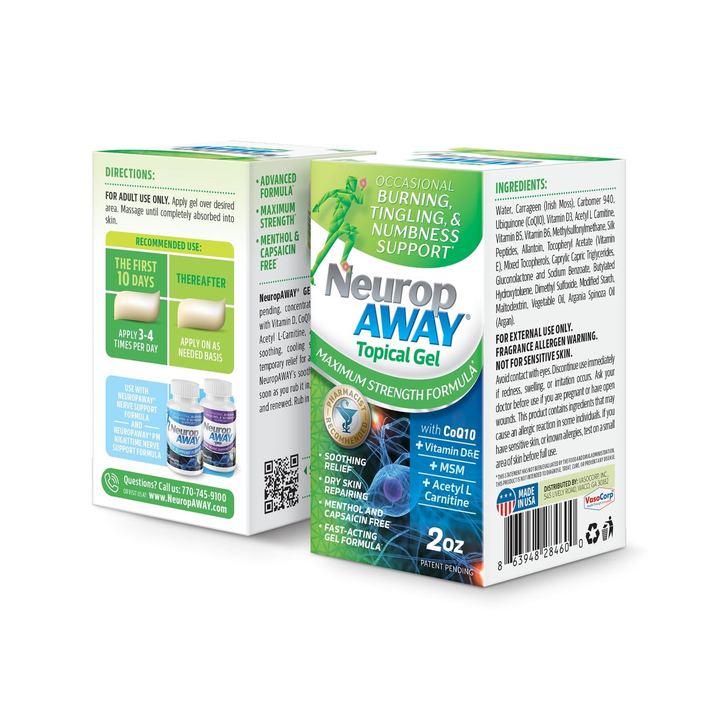 NeuropAWAY Maximum Strength Gel โ Targeted Nerve Discomfort Relief, 2oz