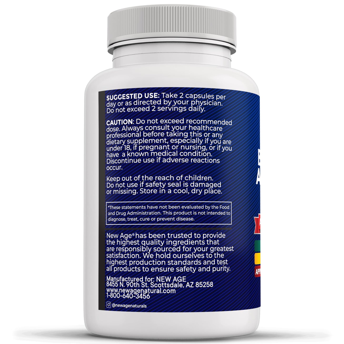 NEW AGE Sea Moss Capsules with Black Seed Oil, Ashwagandha & Turmeric โ Gluten Free