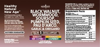 NEW AGE Black Walnut Wormwood Cleanse Drops โ Herbal Liquid Tincture, 8oz