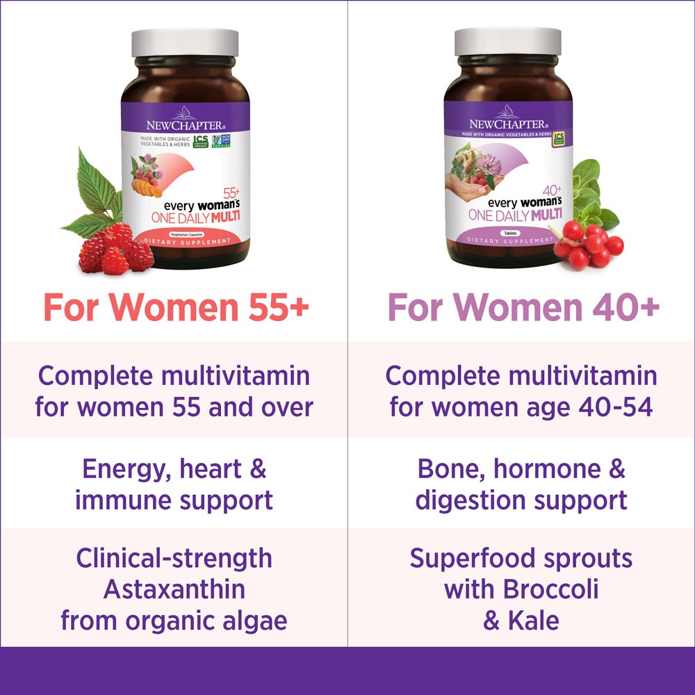 New Chapter Every Women's One Daily 55-plus 90ct โ Fermented Multivitamin for 50+ Vitality