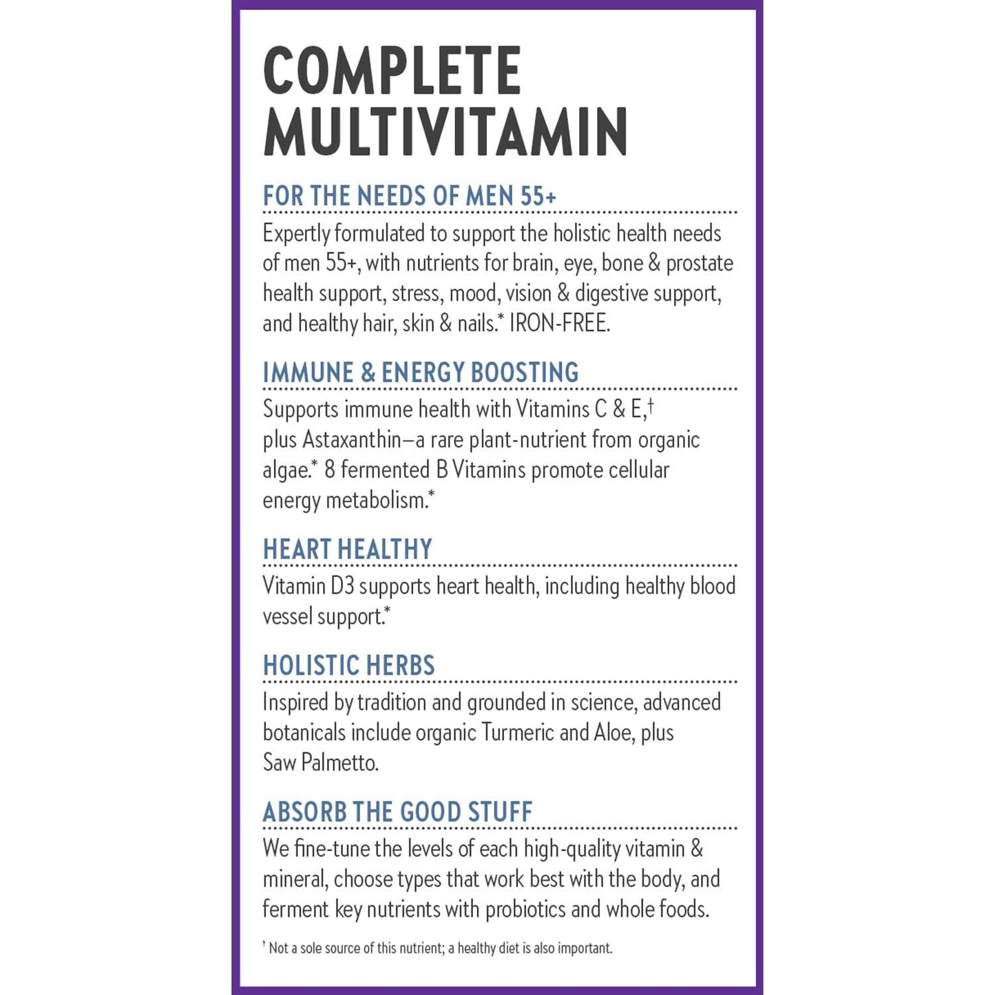 New Chapter Men's Multivitamin 50+ (48 ct) | Immune, Brain & Heart Support