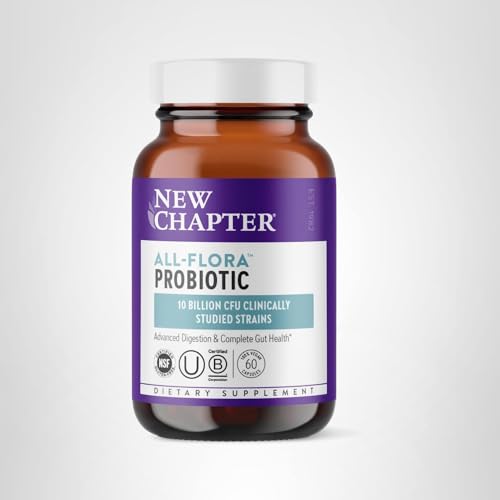 New Chapter Probiotic All-Flora - 60 ct, 2 Month Supply | Advanced Digestion & Gut Health
