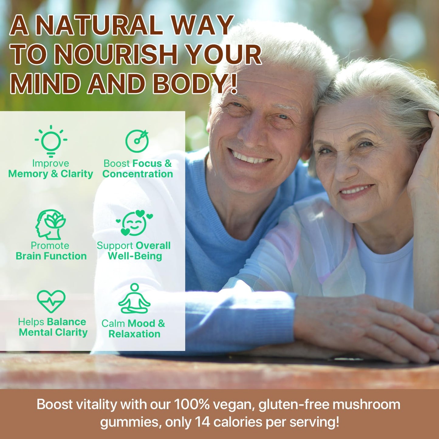 Newseel Lions Mane Mushroom Gummies โ Reishi & Cordyceps, Energy & Immunity (80 Gummies)