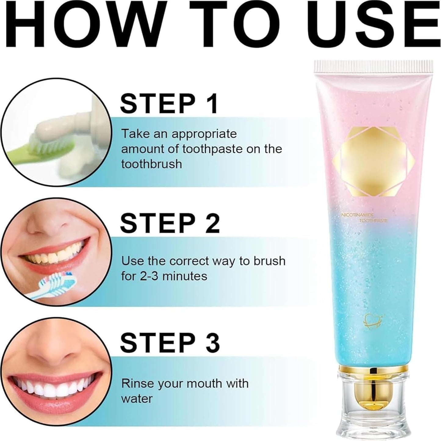 Niacinamide Whitening Toothpaste โ Enamel Safe, Fluoride-Free, Vegan | Fresh Mint