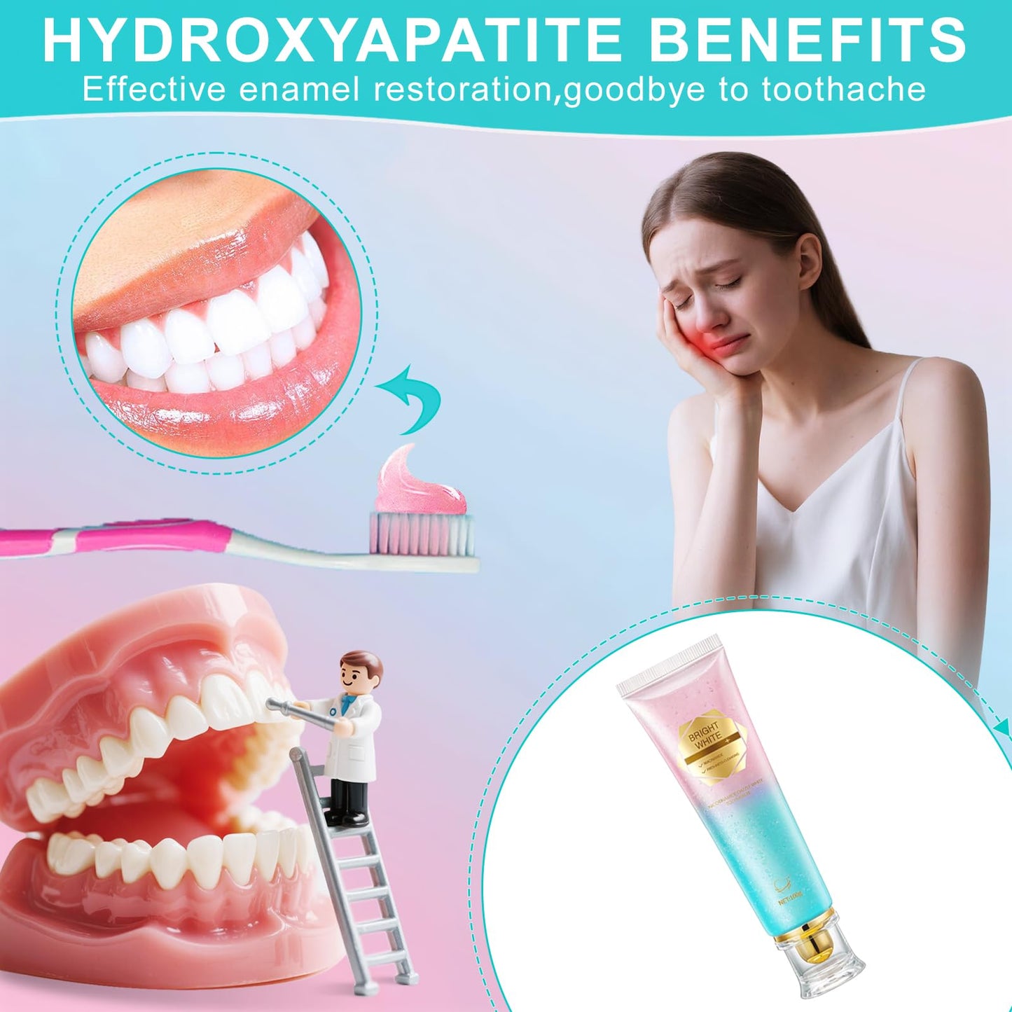 Niacinamide Whitening Toothpaste โ Natural, Mild & Non-Irritating for Fresh Breath and Oral Health