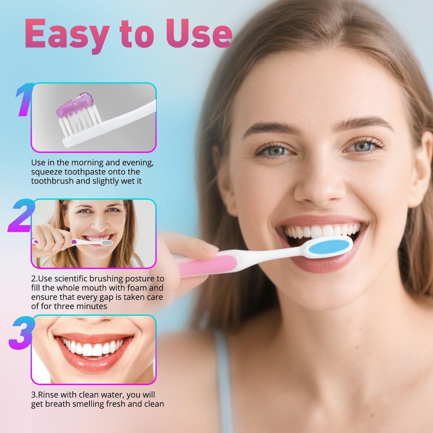 2Pcs Niacinamide Whitening Toothpaste โ Bright White, Fresh Breath, Stain Removal