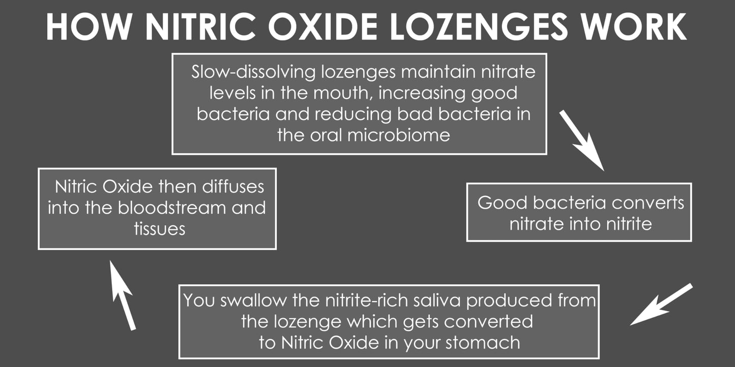 Nitric Oxide Lozenges 120 Count โ Supports Blood Pressure, Circulation & Vascular Health
