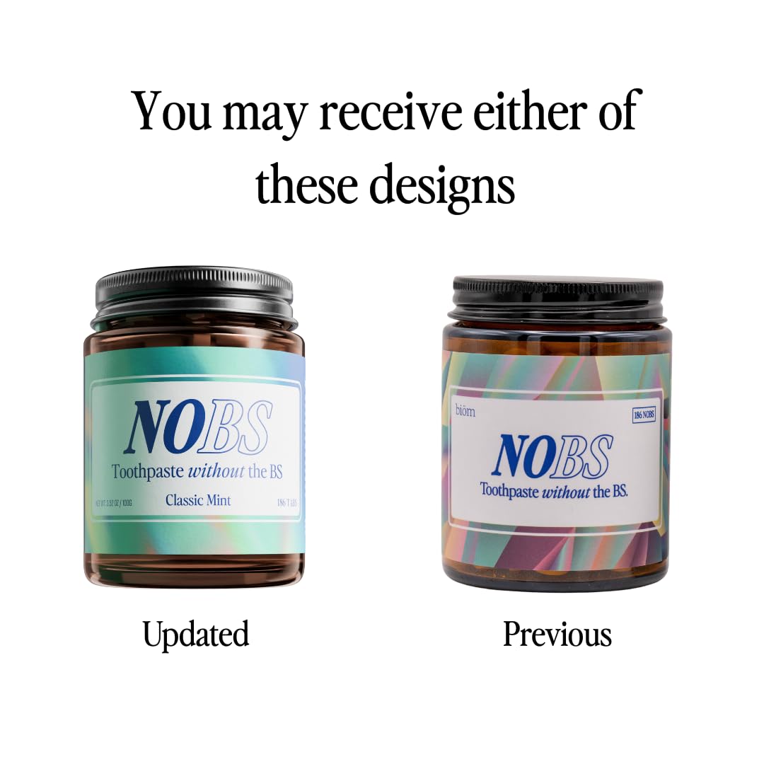 NOBS Toothpaste Tablets - Fluoride-Free, Plastic-Free, Nano Hydroxyapatite