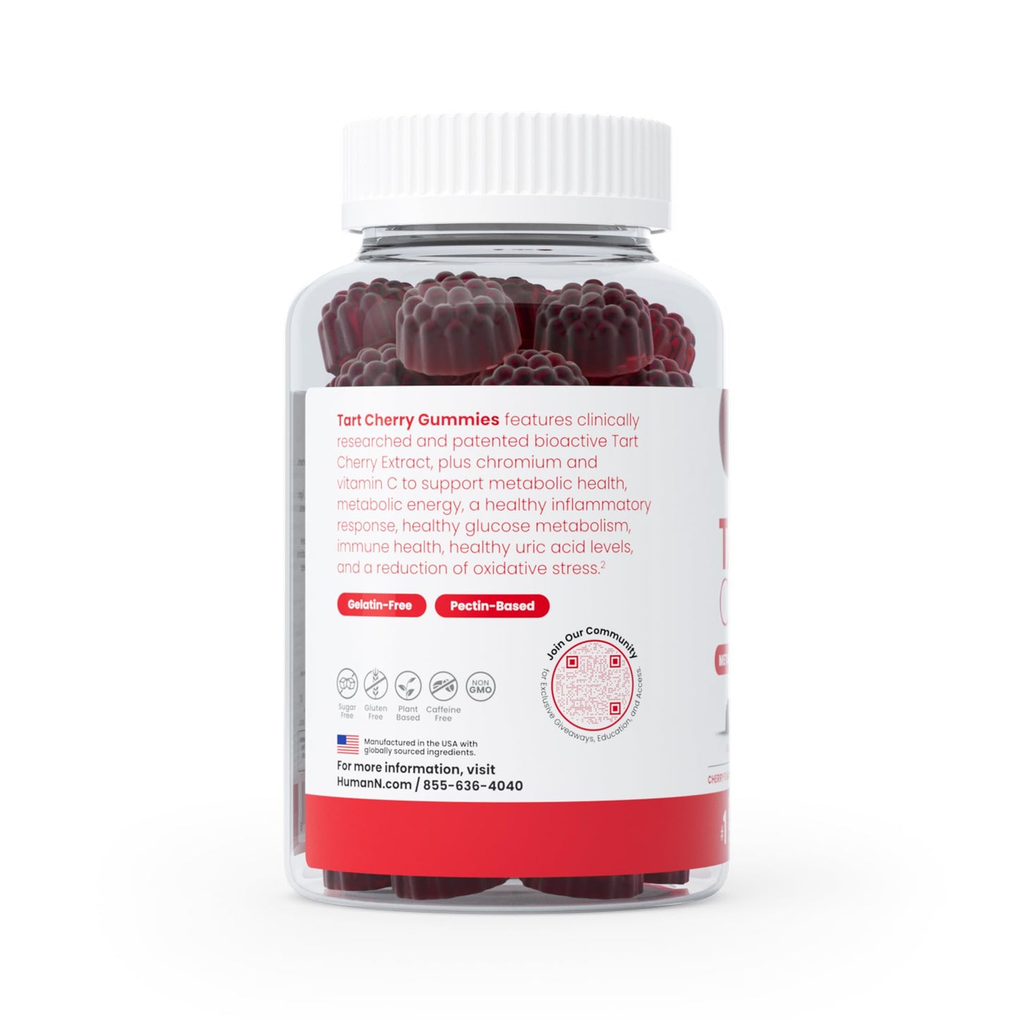 Humann Tart Cherry Gummies โ NSF Certified Sport, Sugar-Free & Vegan