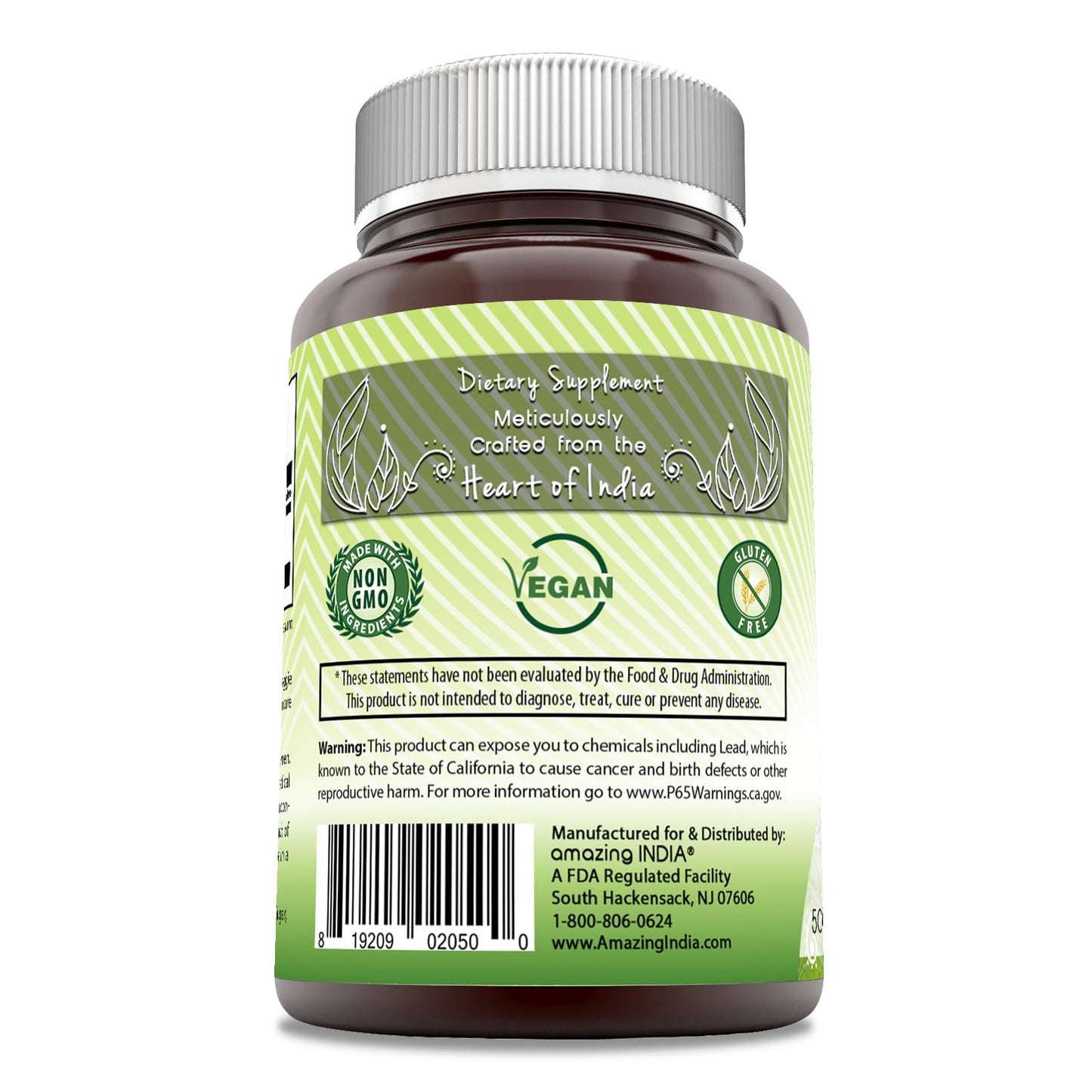 Amazing India Shatavari Supplement โ 500 Mg per Serving, 120 Veggie Capsules, Non-GMO, Gluten-Free, Made in USA