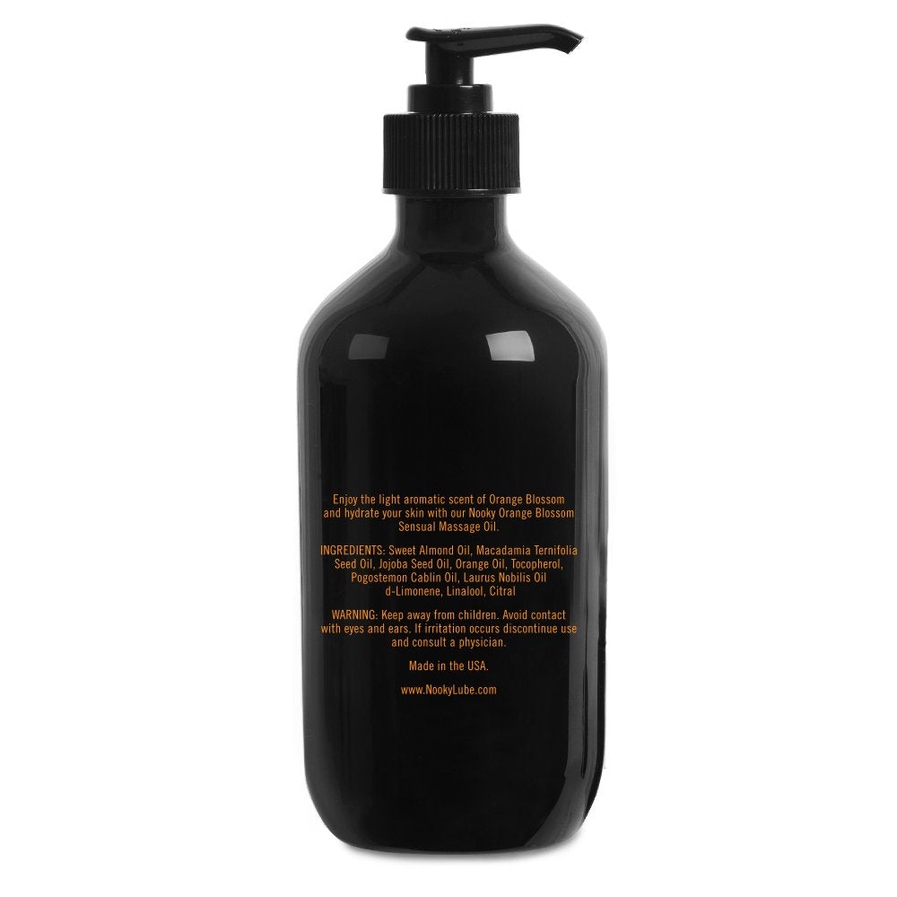 Nooky Orange Blossom Massage Oil with Jojoba & Essential Oils โ 16 oz