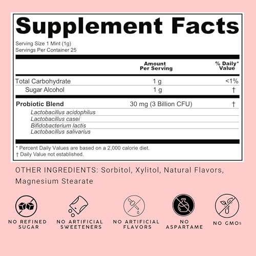 NOOZ Probiotic Mints โ Gut & Oral Health Support | Spicy Cinnamon, Sugar-Free
