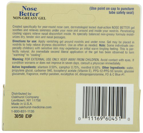 Nose Better Non-Greasy Aromatic Relief Gel, 0.46 oz β Nasal Comfort