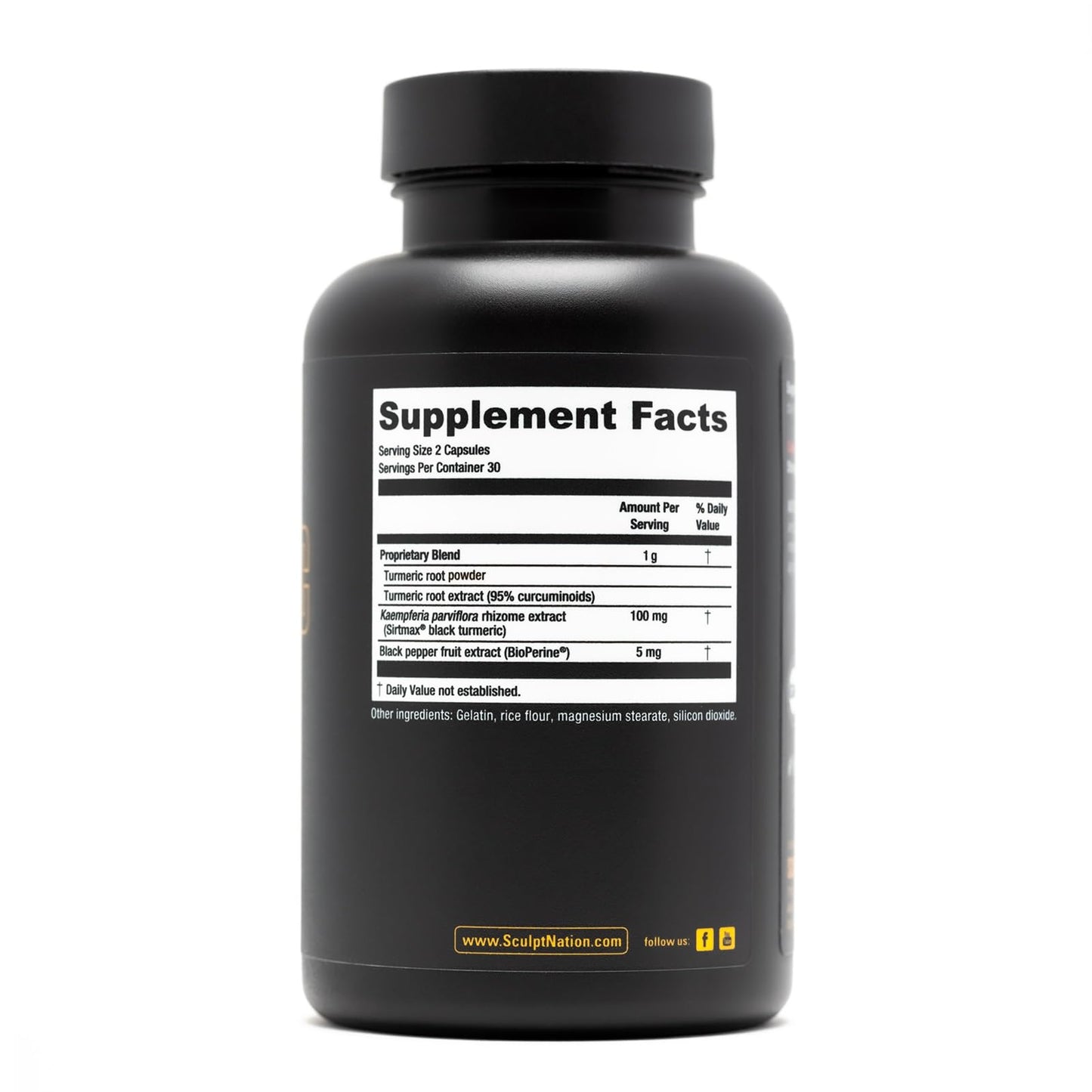 Sculpt Nation by V Shred Turmeric Curcumin with Black Pepper โ Joint Health Support (30-Day Supply)