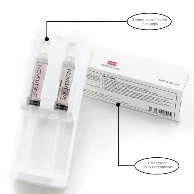 Novashine Teeth Whitening Gel Refill Pack 2x5ml โ No Sensitivity
