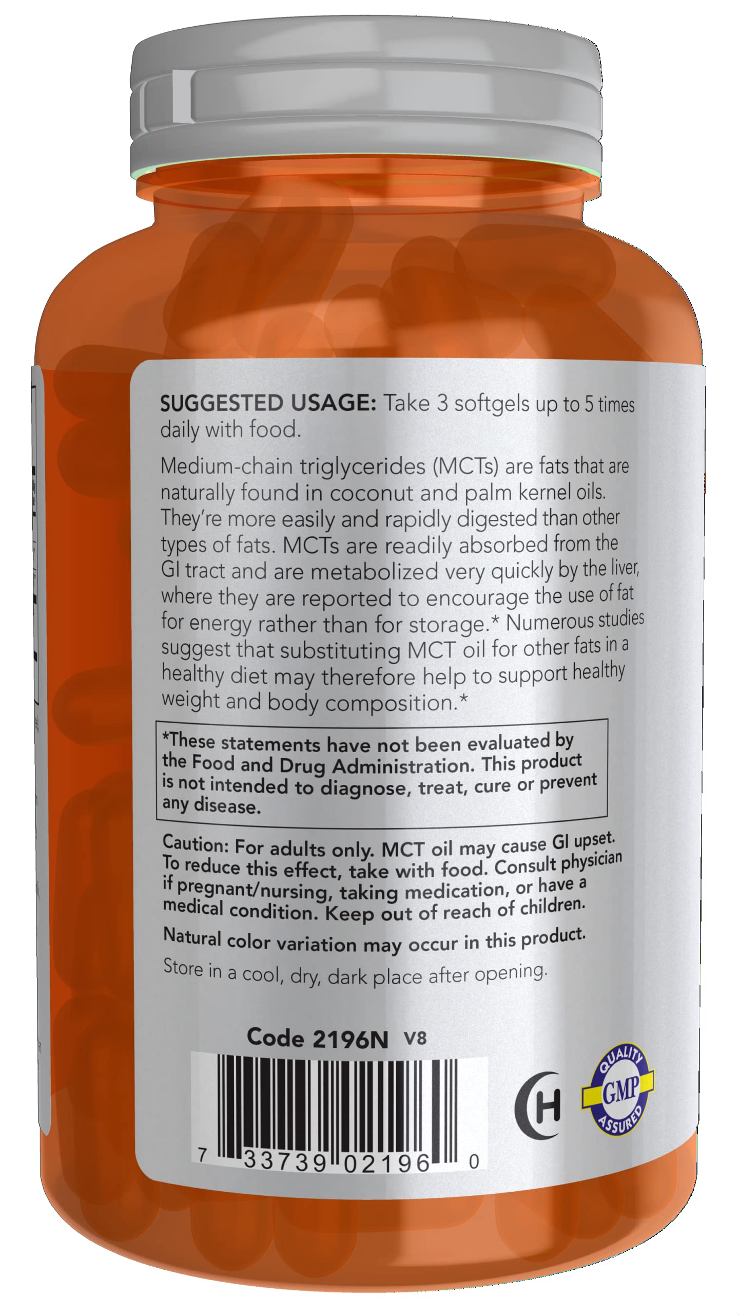 NOW Foods Sports Nutrition MCT Oil 1000 mg โ 150 Softgels | Weight Management
