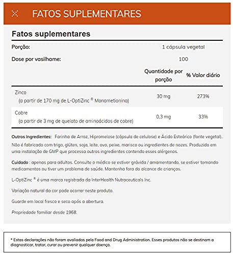 Now Foods SPO Optizinc 30mg Copper, 100 Count โ Immune Support Zinc