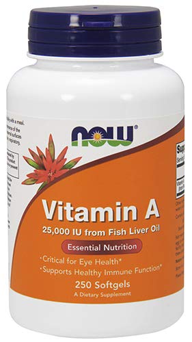NOW Foods Vitamin A 25,000 IU Softgel โ 250 Softgels