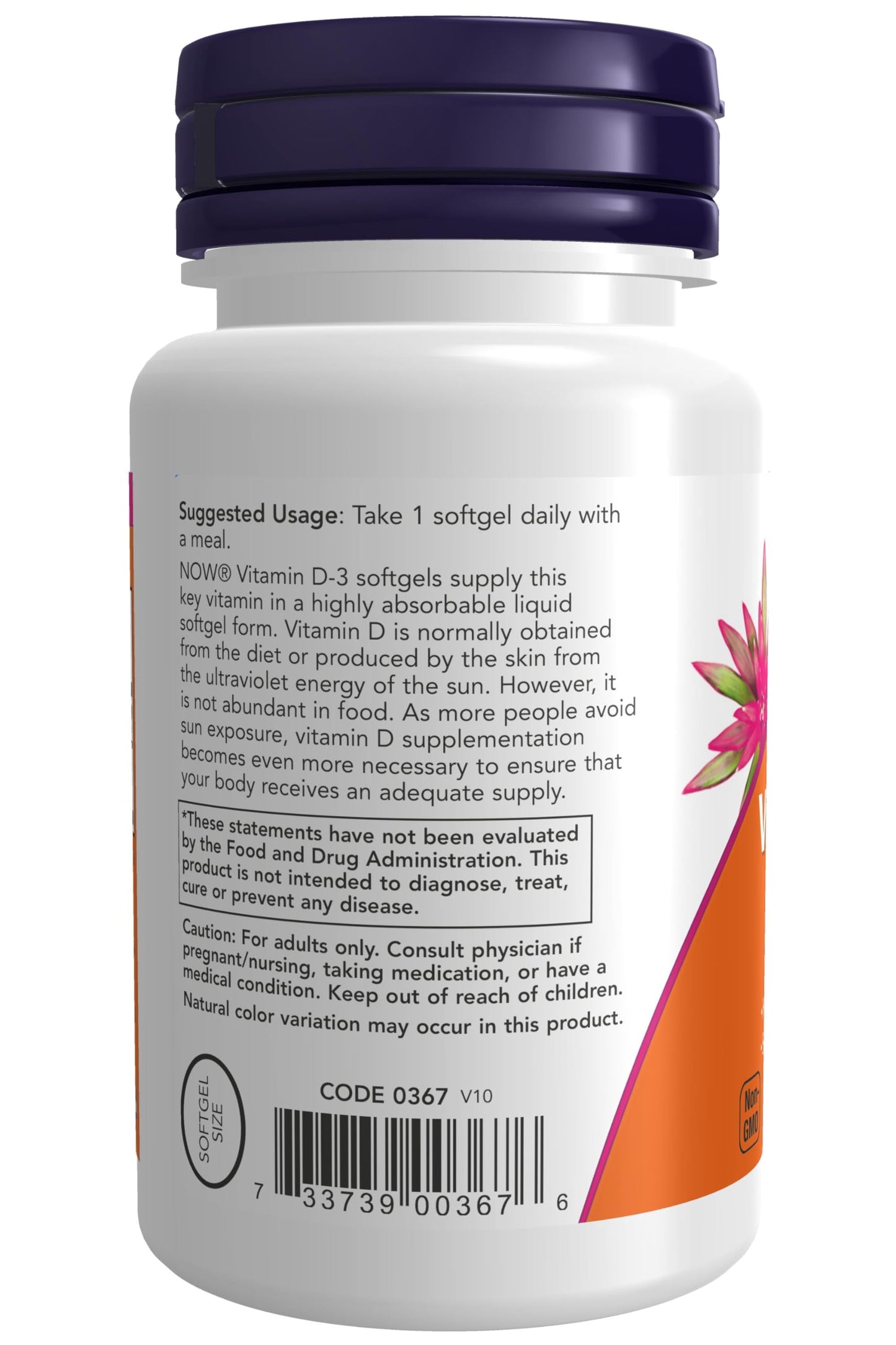 Now Foods Vitamin D3 2000 IU Softgels โ High Potency, Non-GMO, Kosher