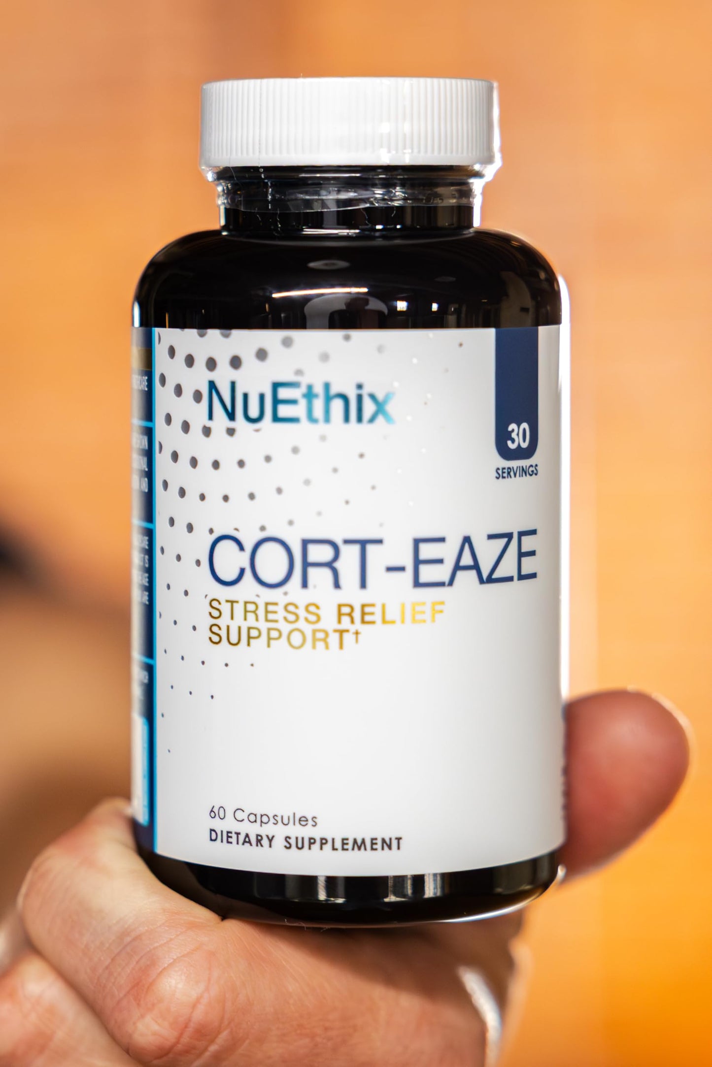 NuEthix Formulations Cort-Eaze โ Cortisol Support Supplement with Ashwagandha, L-Theanine & Rhodiola Rosea | 60 Capsules