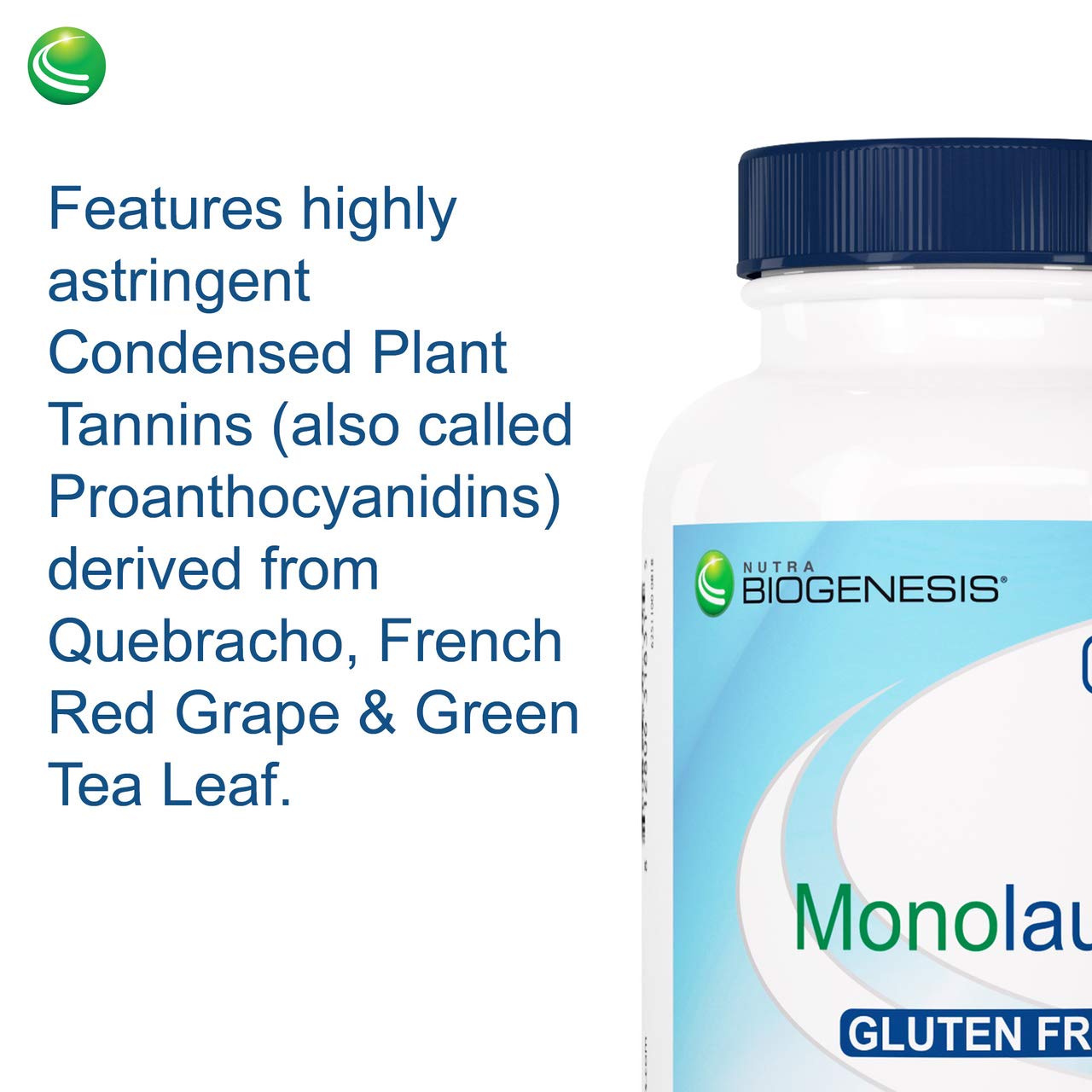 Nutra Biogenesis Monolaurin โ 1000mg Coconut Monolaurin Capsules, Vegan, 120 Count
