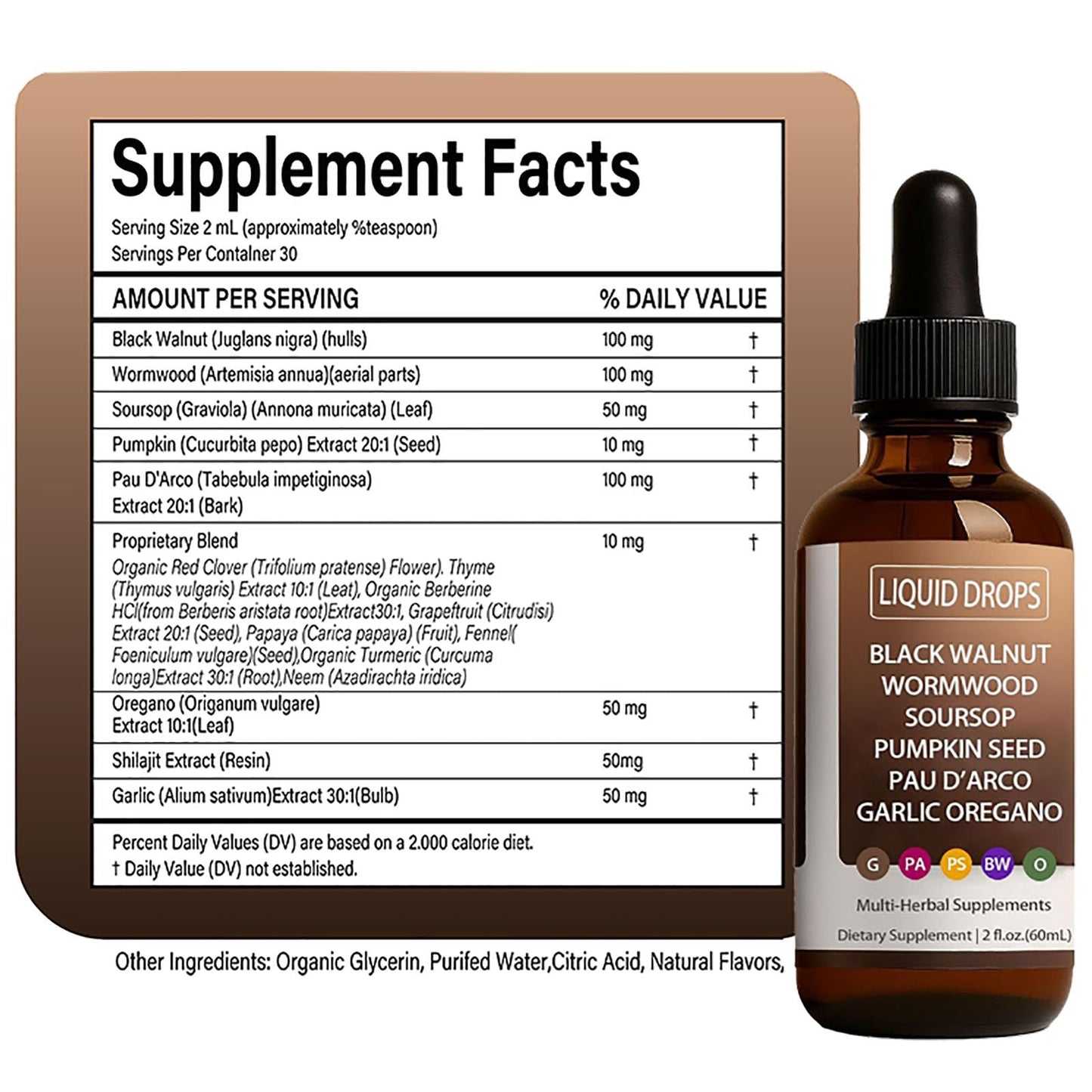 Nutralis Black Walnut Wormwood Gut Cleanse Liquid Drops โ Digestive Health & Energy