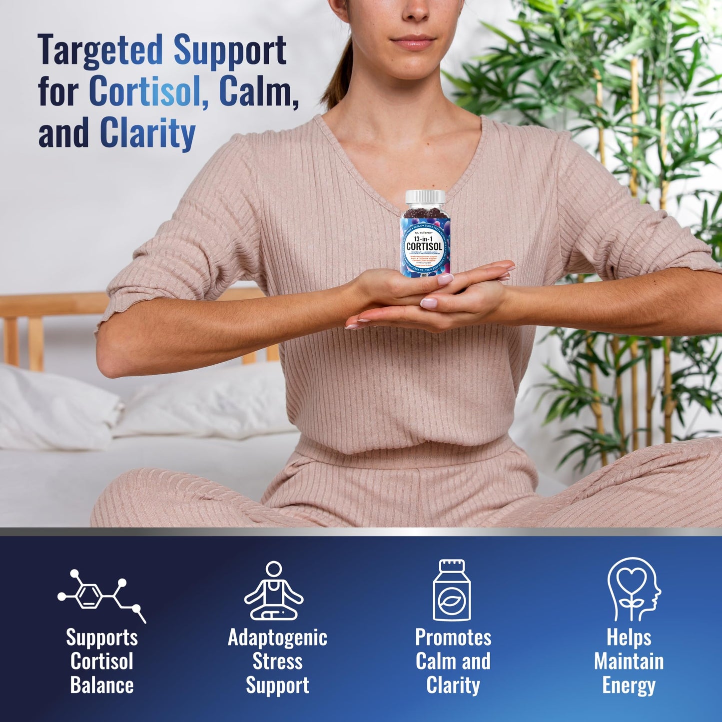 NutraPep Cortisol Gummies for Women & Men β 13-in-1 Cortisol Reducer (Vegan, Sugar Free)