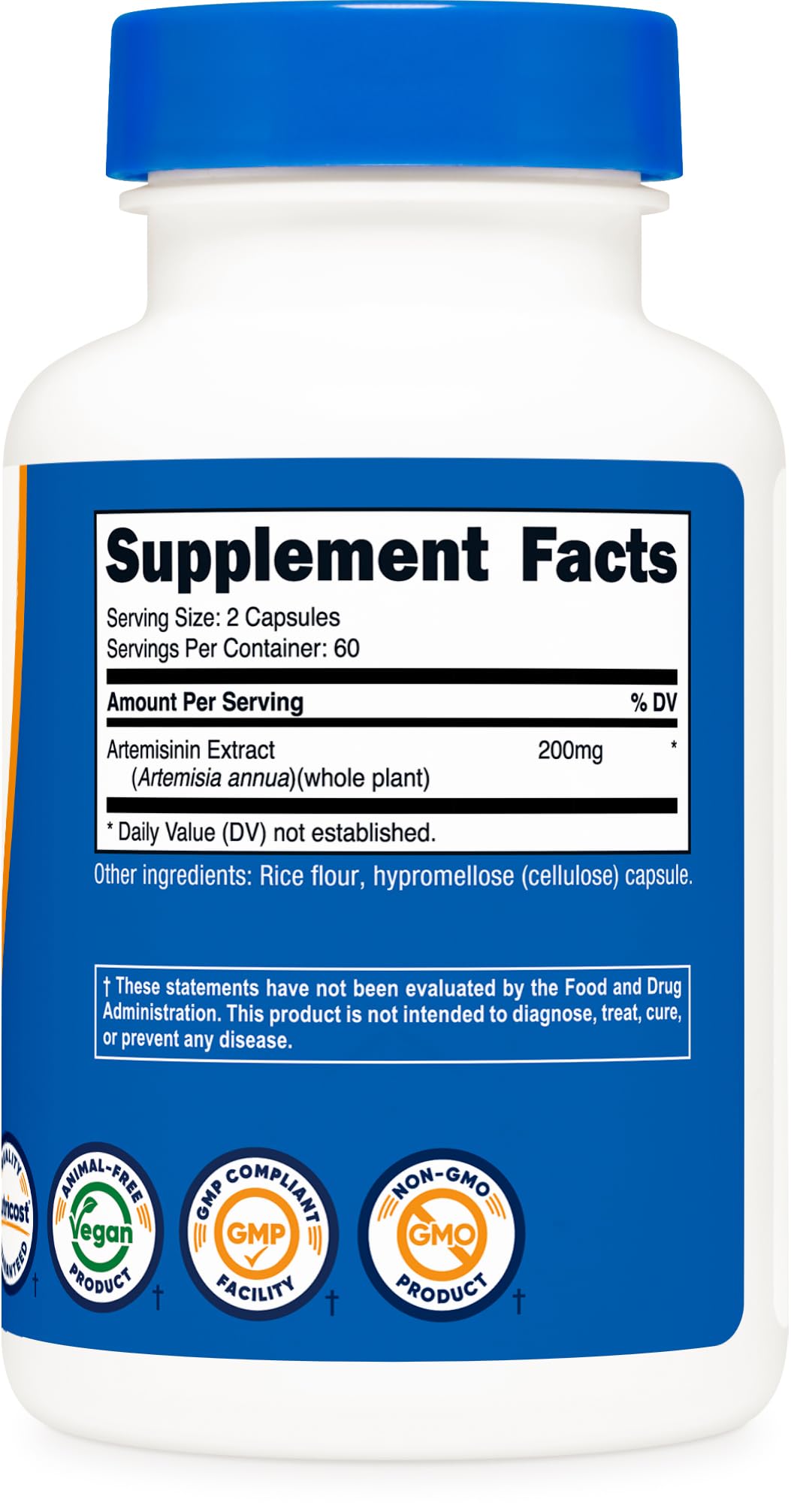 Nutricost Artemisinin 200mg โ 120 Capsules (60 Servings) | Non-GMO, Gluten Free