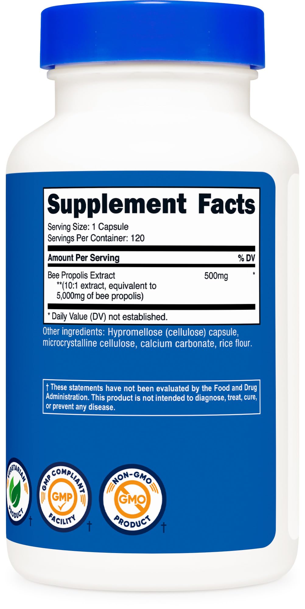 Nutricost Bee Propolis 10:1 Extract โ 5,000mg Equivalent, 120 Capsules